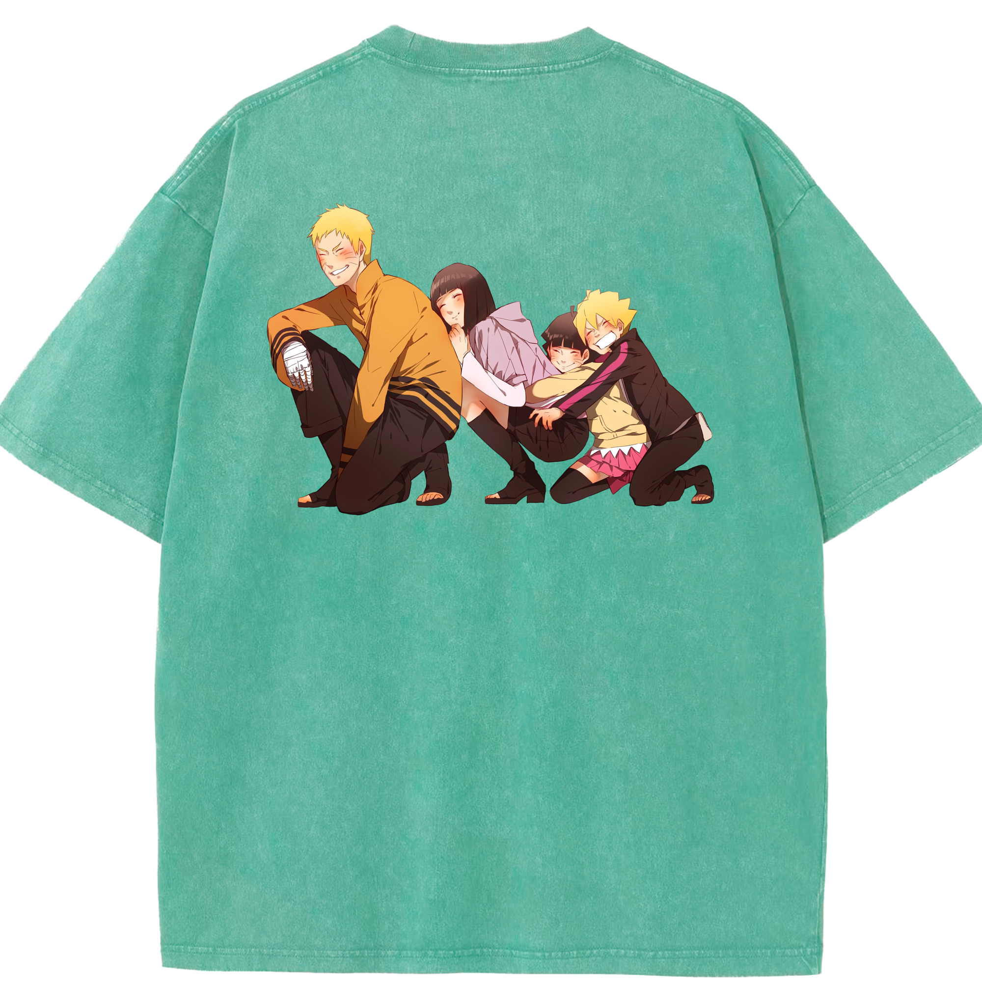 （画像用） NARUTO -ナルト- うずまき ナルト Uzumaki Naruto 綿100% ヴィンテージ風 半袖Tシャツ（背面プリント）